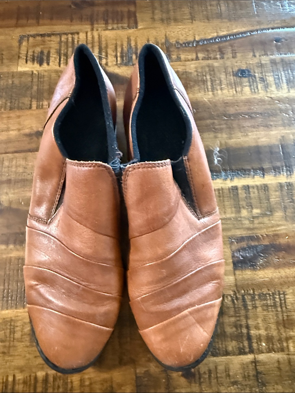 Women’s RIEKER Slip-On Casual Leather Shoes - Brown Size 5.5